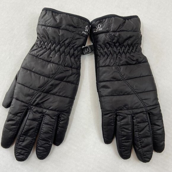 Head windproof fleece-lined black gloves, Small - Picture 1 of 8
